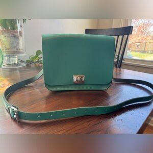 The Leather Satchel Co. Medium Pixie Crossbody
Purse in Teal